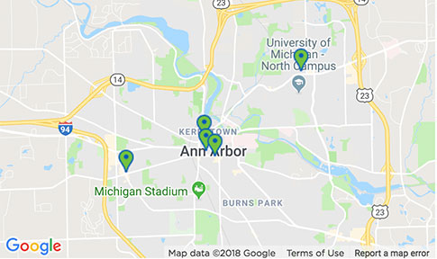 map of Ann Arbor locations